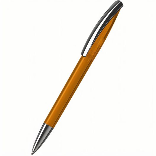 ein stift mit einer metallspitze und einer schwarzen spitze Drehkugelschreiber Arca transparent MMn (Bild 1)