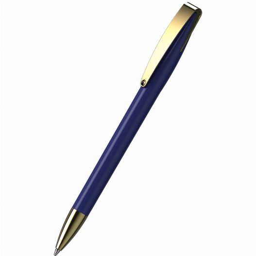 ein stift mit einer goldenen spitze und einem blauen körper Drehkugelschreiber Cobra high gloss MMg (Bild 1)