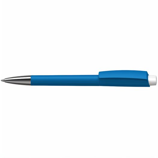 ein blauer stift mit einer silbernen spitze Druckkugelschreiber Zeno softtouch/high gloss Mn (Bild 1)
