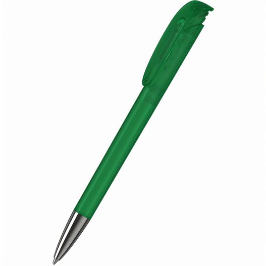 ein grüner stift mit einer metallspitze Druckkugelschreiber Jona transparent Mn (Bild 1)
