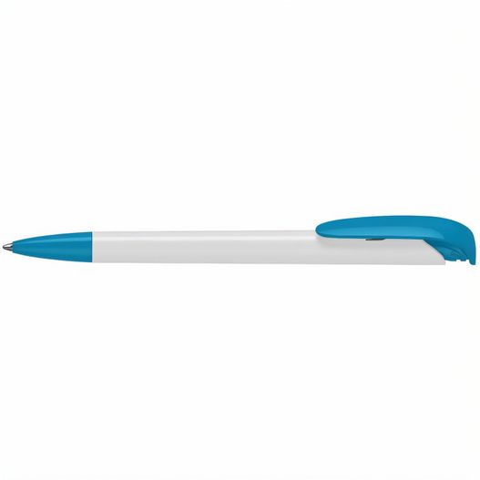 ein stift mit blauer spitze und weißer spitze Druckkugelschreiber Jona high gloss (Bild 1)