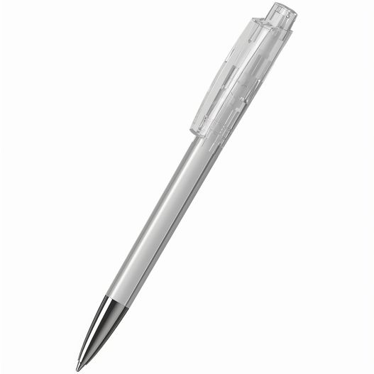 ein stift mit einem klaren kunststoffgehäuse darauf Druckkugelschreiber Zeno transparent Mn (Bild 1)