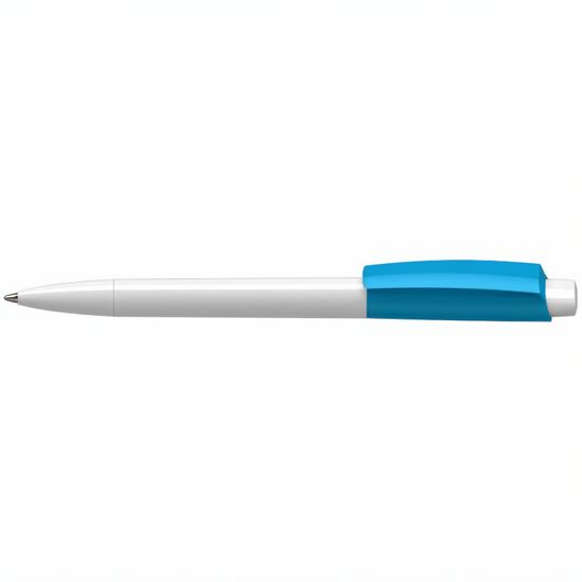 ein stift mit blauer spitze und weißer spitze Druckkugelschreiber Zeno high gloss (Bild 1)