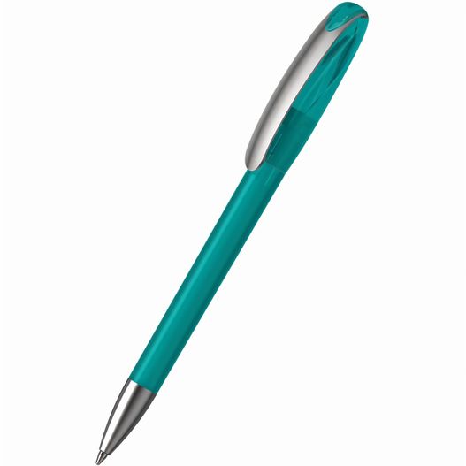 ein stift mit einer metallspitze und einem grünen körper Drehkugelschreiber Boa ice/transparent MMs (Bild 1)