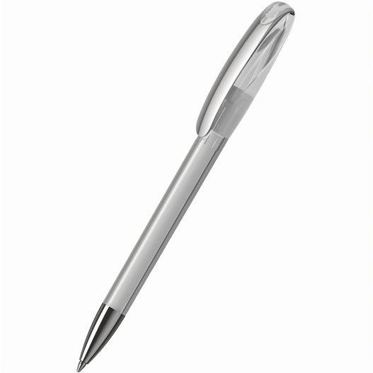 ein stift mit einem metallkörper und einer silberspitze Drehkugelschreiber Boa transparent MMn (Bild 1)