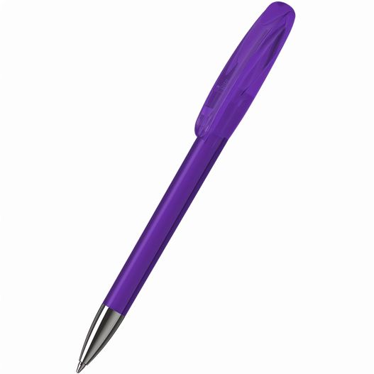 ein violetter stift mit silberner spitze Drehkugelschreiber Boa transparent Mn (Bild 1)