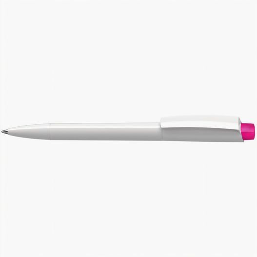 ein weißer stift mit rosa spitze auf einem weißen hintergrund Druckkugelschreiber Zeno high gloss (Bild 1)