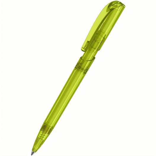 ein grüner stift mit schwarzer spitze Druckkugelschreiber Push transparent (Bild 1)