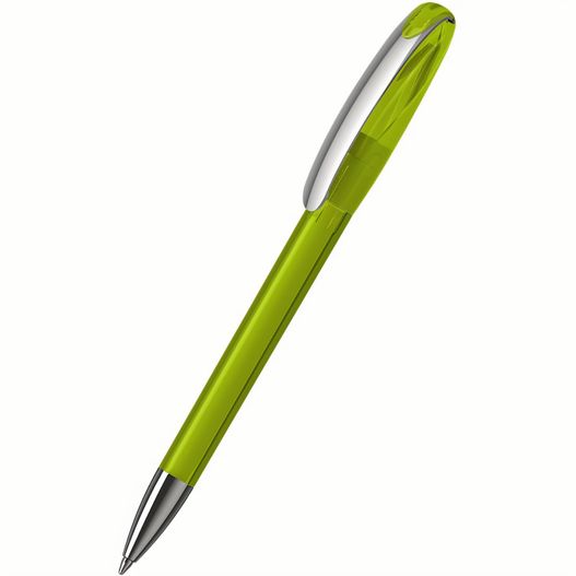 ein grüner stift mit silberner spitze Drehkugelschreiber Boa transparent MMn (Bild 1)
