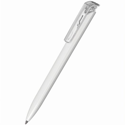 ein stift mit einem klaren kunststoffkörper und einer silbernen spitze Druckkugelschreiber Trias high gloss/transparent (Bild 1)