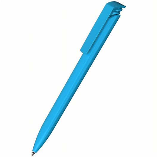 ein blauer stift auf einer weißen oberfläche Druckkugelschreiber Trias high gloss (Bild 1)