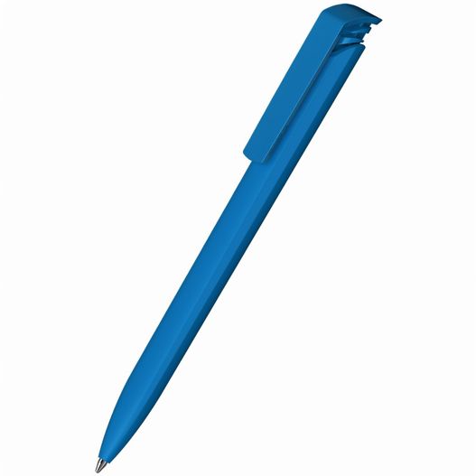 ein blauer stift auf einer weißen oberfläche Druckkugelschreiber Trias softtouch/high gloss (Bild 1)
