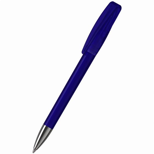 ein blauer stift mit einer silbernen spitze Drehkugelschreiber Cobra transparent Mn (Bild 1)