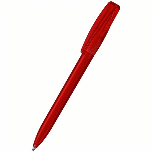 ein roter stift auf einer weißen oberfläche Drehkugelschreiber Cobra transparent (Bild 1)
