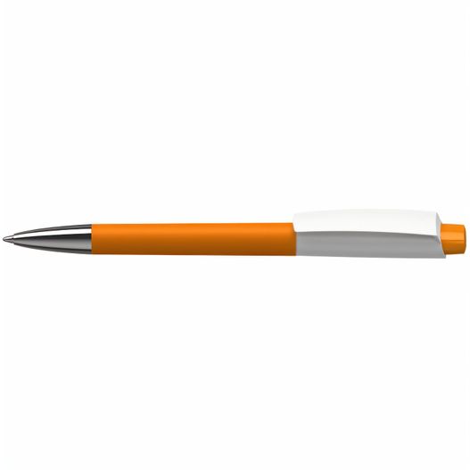 ein stift mit metallspitze und orange spitze Druckkugelschreiber Zeno softtouch/high gloss Mn (Bild 1)