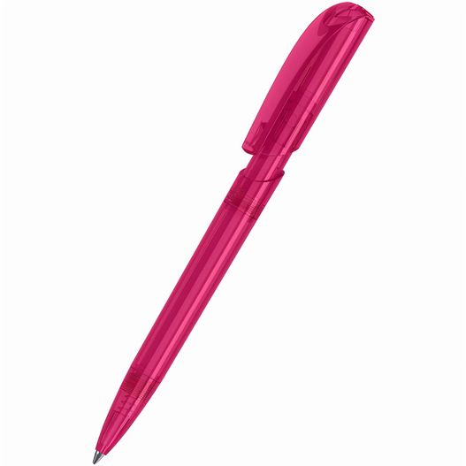 ein rosa stift mit einer schwarzen spitze Druckkugelschreiber Push transparent (Bild 1)