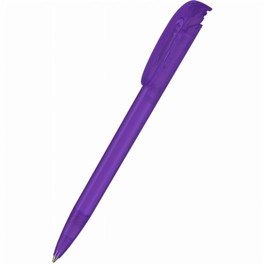 ein violetter stift mit schwarzer spitze Kugelschreiber Jona transparent (Bild 1)