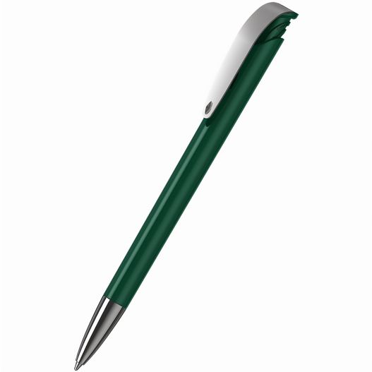 ein grüner stift mit einer weißen spitze und einer silbernen spitze Druckkugelschreiber Jona high gloss MMn (Bild 1)