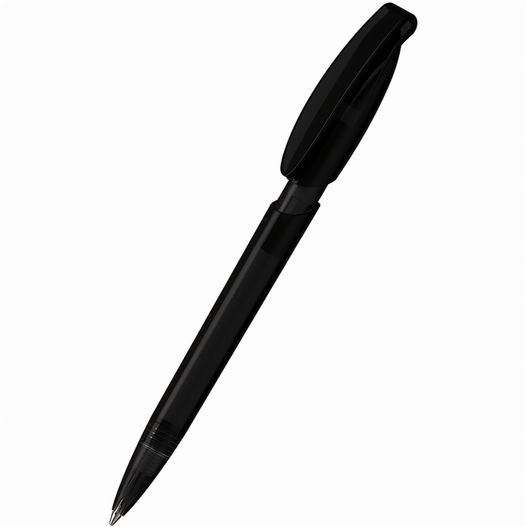 ein stift mit einem schwarzen körper und einer schwarzen spitze Druckkugelschreiber Rodeo transparent (Bild 1)
