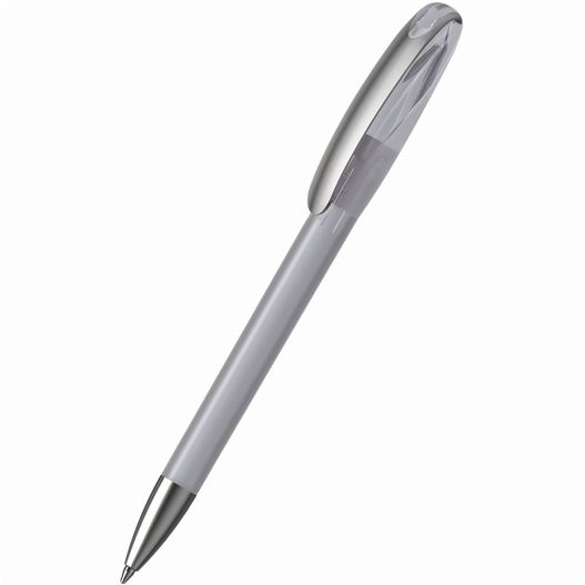 ein stift mit einem metallkörper und einer silberspitze Drehkugelschreiber Boa ice/transparent MMs (Bild 1)
