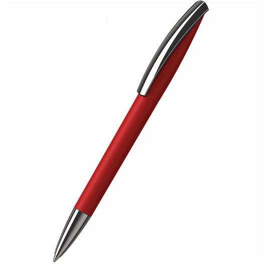 ein roter stift mit schwarzer spitze Drehkugelschreiber Arca softtouch MMn (Bild 1)
