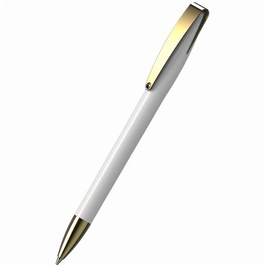 ein stift mit einer goldenen spitze auf einem weißen hintergrund Drehkugelschreiber Cobra high gloss MMg (Bild 1)