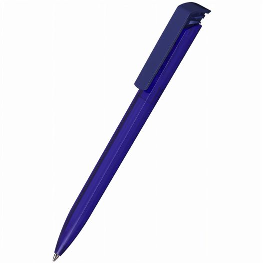 ein blauer stift mit schwarzer spitze Druckkugelschreiber Trias transparent/high gloss (Bild 1)