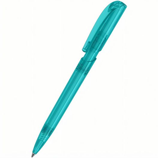 ein stift mit blauem körper und spitze Druckkugelschreiber Push transparent (Bild 1)