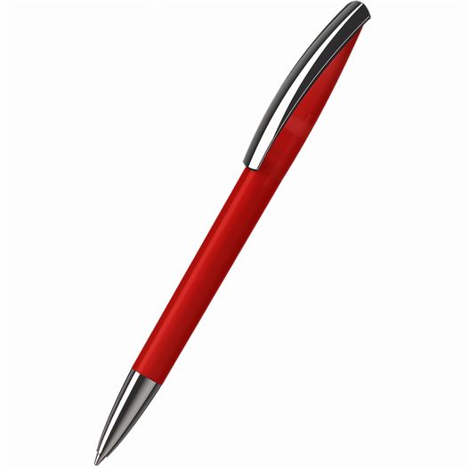ein roter stift mit schwarzer spitze Drehkugelschreiber Arca softfrost MMn (Bild 1)
