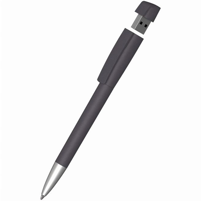 Drehkugelschreiber mit integriertem USB-Stick Turnus softgrip Ms USB 2.0