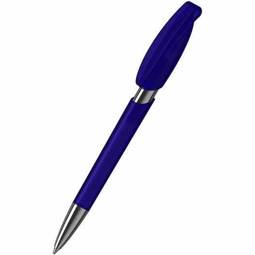 ein blauer stift mit einer silbernen spitze Druckkugelschreiber Rodeo transparent Mn (Bild 1)