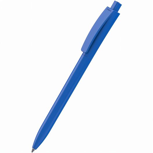 ein blauer stift mit schwarzer spitze Druckkugelschreiber Qube high gloss (Bild 1)