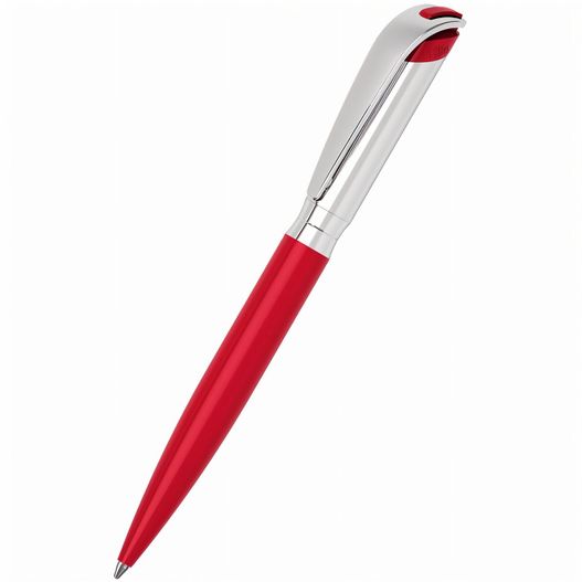 ein roter stift mit silberner spitze Drehkugelschreiber I-roq metal Mc (Bild 1)
