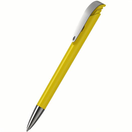 gelber stift mit silberner spitze Druckkugelschreiber Jona high gloss MMn (Bild 1)
