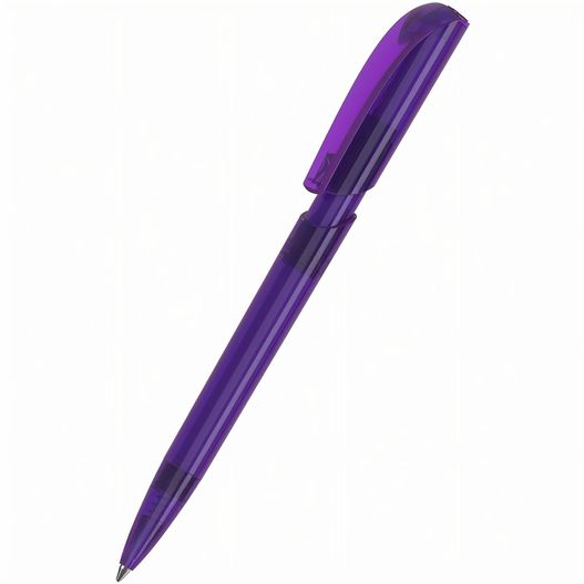 ein violetter stift mit schwarzer spitze Druckkugelschreiber Push transparent (Bild 1)