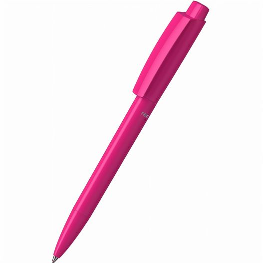 ein rosa stift mit einer schwarzen spitze auf einem weißen hintergrund Druckkugelschreiber Zeno recycling (Bild 1)