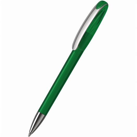 ein grüner stift mit silberner spitze Drehkugelschreiber Boa transparent MMn (Bild 1)