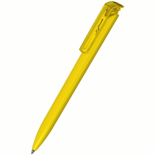 gelber stift mit gelber kappe auf ihm Druckkugelschreiber Trias high gloss/transparent (Bild 1)