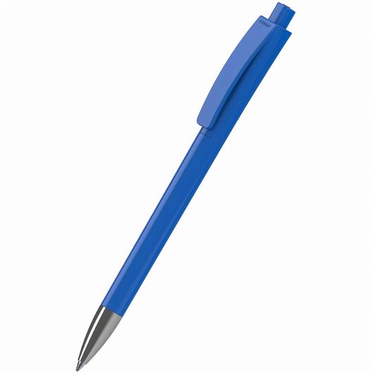 ein blauer stift mit einer silbernen spitze Druckkugelschreiber Qube high gloss Mn (Bild 1)