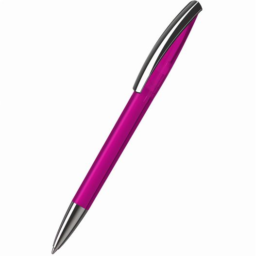 ein stift mit einer schwarzen spitze und einem rosa körper Drehkugelschreiber Arca transparent MMn (Bild 1)