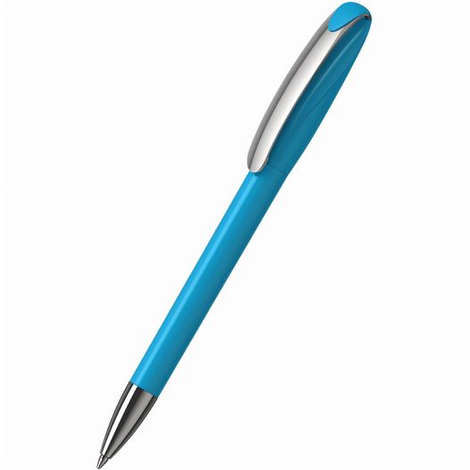 ein blauer stift mit einer silbernen spitze Drehkugelschreiber Boa high gloss MMn (Bild 1)
