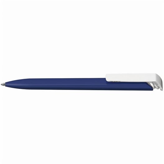 ein stift mit einer metallspitze und einem blauen körper Druckkugelschreiber Trias high gloss (Bild 1)