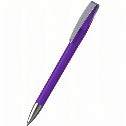 ein violetter stift mit silberner spitze Drehkugelschreiber Cobra ice MMs (Bild 1)