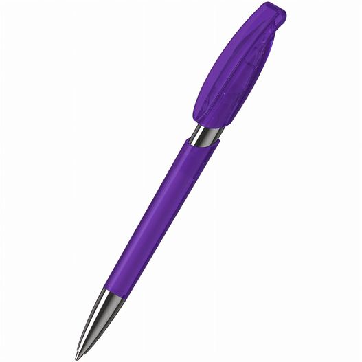 ein violetter stift mit silberner spitze Druckkugelschreiber Rodeo transparent Mn (Bild 1)