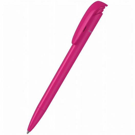 ein rosa stift auf einer weißen oberfläche Druckkugelschreiber Jona recycling (Bild 1)
