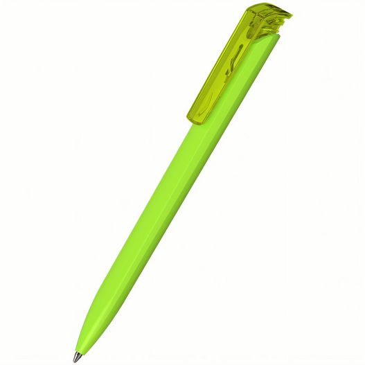 ein grüner stift mit gelber spitze Druckkugelschreiber Trias high gloss/transparent (Bild 1)