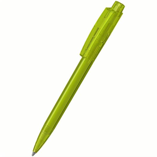 ein grüner stift mit schwarzer spitze Druckkugelschreiber Zeno transparent (Bild 1)