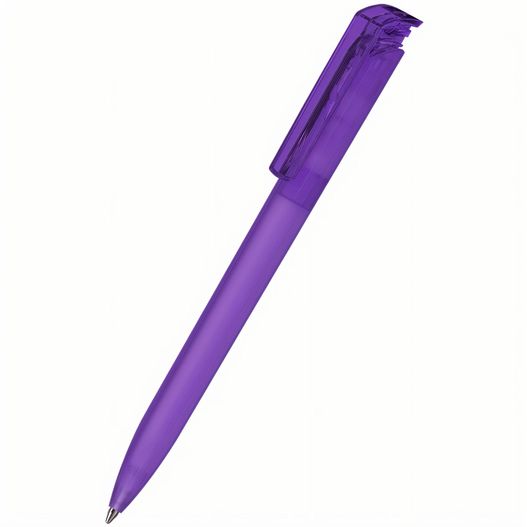 ein violetter stift mit schwarzer spitze Kugelschreiber Trias softfrost/transparent (Bild 1)