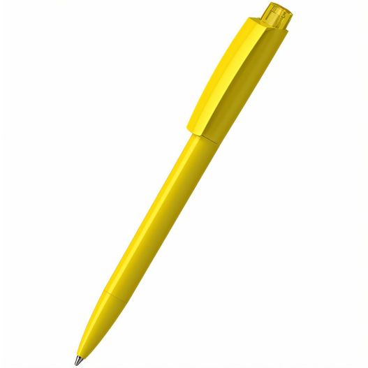 ein gelber stift auf einer weißen oberfläche Kugelschreiber Zeno high gloss/transparent (Bild 1)