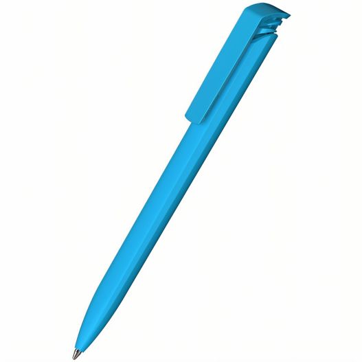 ein blauer stift auf einer weißen oberfläche Druckkugelschreiber Trias softtouch/high gloss (Bild 1)